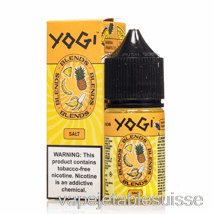 Vape Suisse Glace Banane Ananas - Yogi Mélange Des Sels - 30ml 50mg